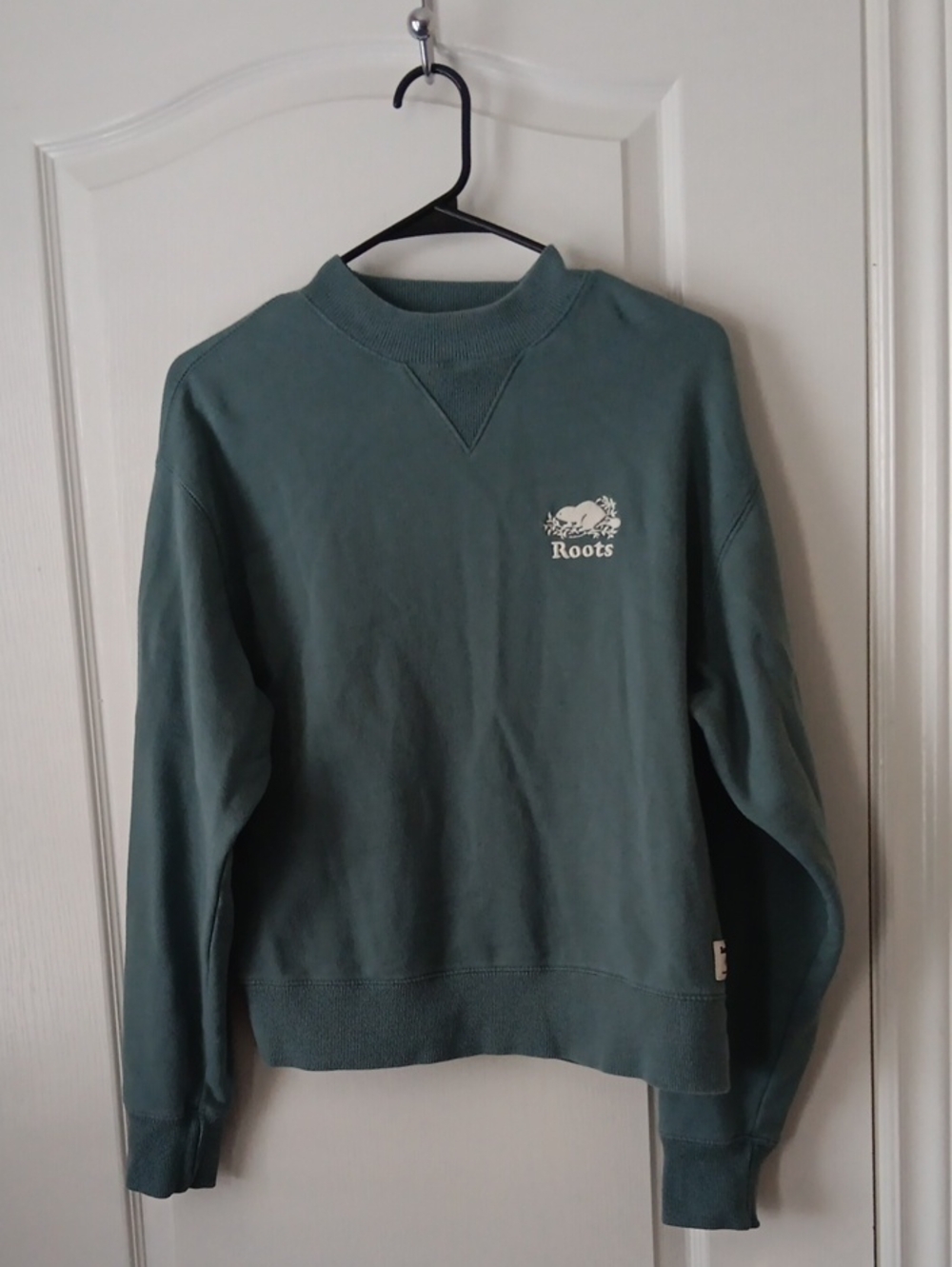 Roots Teal-Green Crewneck Sweatshirt
